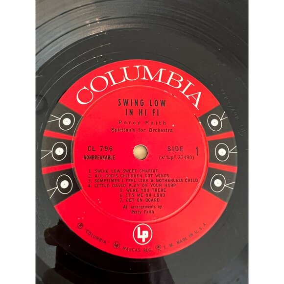 Swing Low In Hi Fi By Percy Faith & His Orchestra Vinyl Record CL 796  Album VTG - Picture 2 of 5